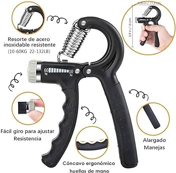 PowerGrip™ Kit Pro | Ejercitador de dedos, muñeca y ante brazos (Ajustable 5-60 KG)