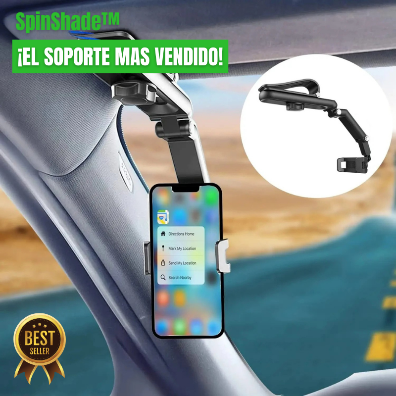 SpinShade™ – Soporte Giratorio 360° para Teléfono en el Coche