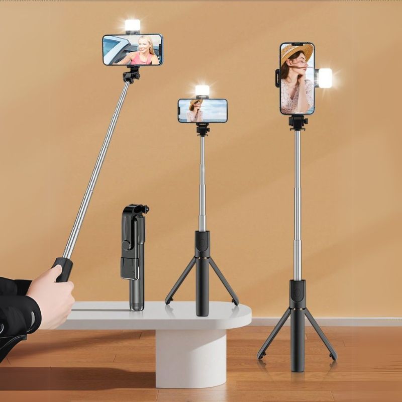 StickPro™ Trípode extensible con LED & mando a distancia